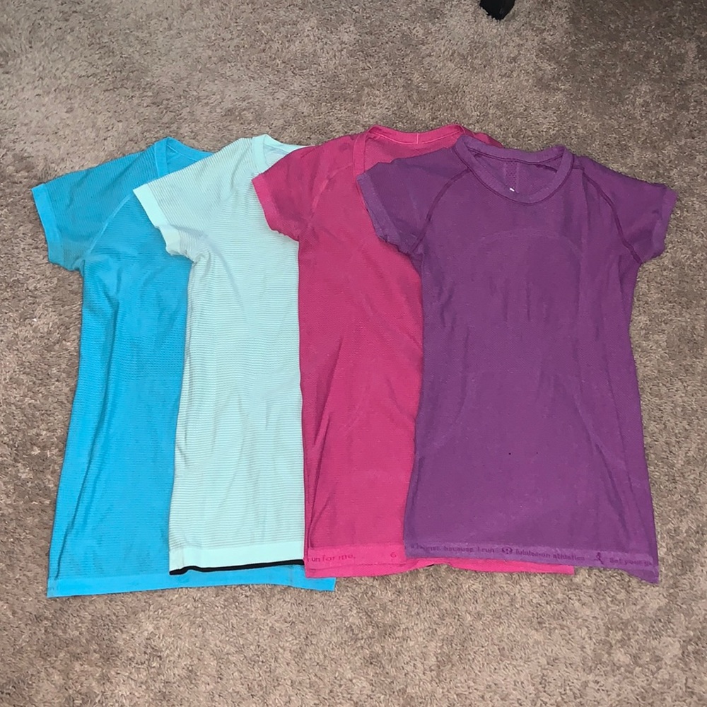 Lot - 4 lululemon Swiftly Tech Short Sleeve shirts